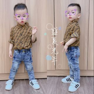 Áo sơ mi bé trai bé gái hàng lụa 3D cao cấp Việt Nam
