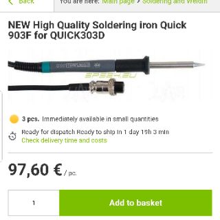 Tay hàn quick 903f dùng cho trạm quick 303d