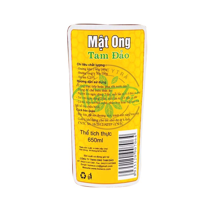 Mật Ong Tam Đảo Chai 650ml (45k)