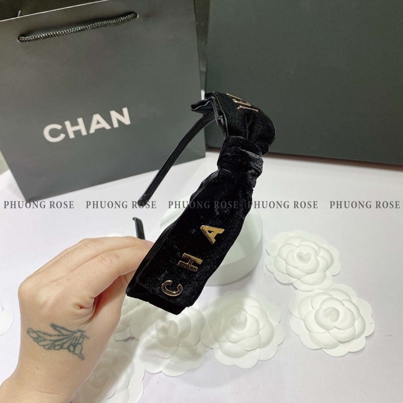 Bờm nơ nhung chanell.băng đô nhung sang chảnh