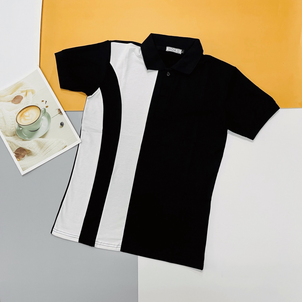 ÁO THUN NAM PHỐI HỌA TIÊT CHÉO ĐEN PHONG CÁCH SOÁI CA HÀN QUỐC THỜI TRANG VALENTINA