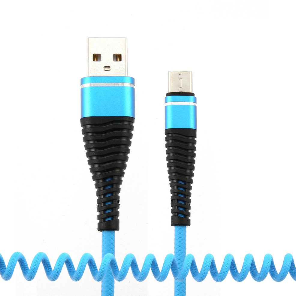 Dây Cáp Sạc / Truyền Dữ Liệu Usb Type C Dạng Lò Xo Xoắn Tiện Dụng