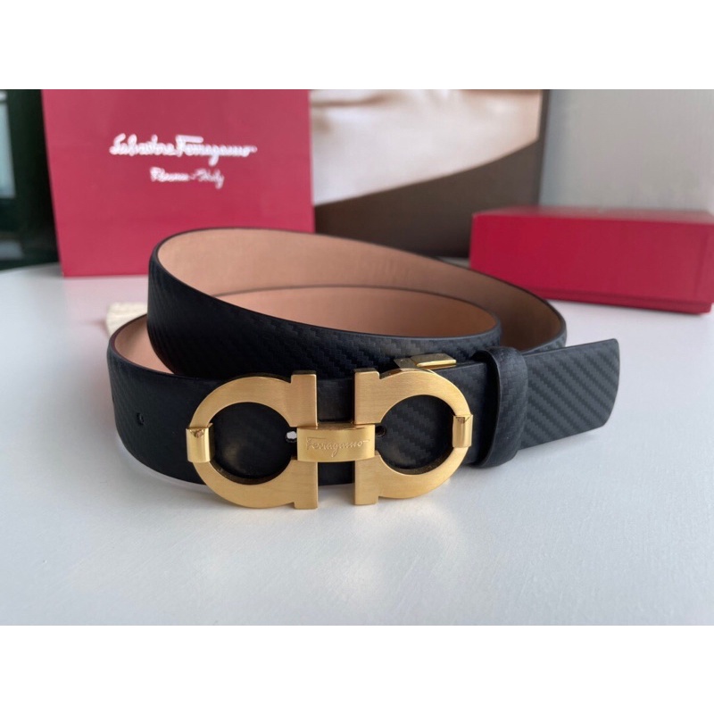 Thắt lưng da nam thương hiệu thời trang cao cấp Salvatore Ferragamo thiết kế đơn giản