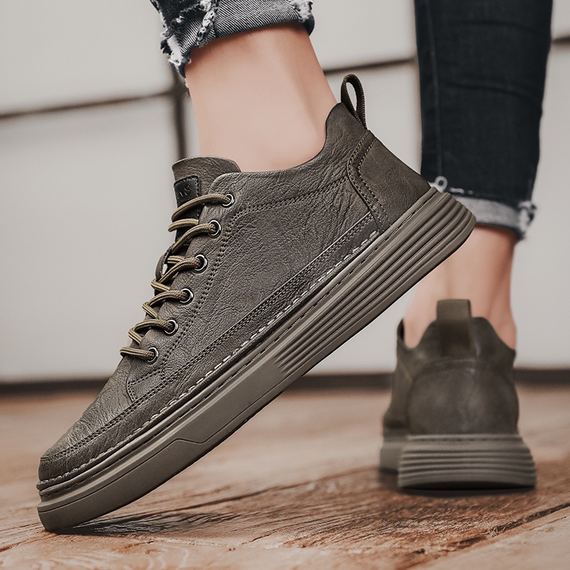 Giày thể thao bằng da phong cách năng động cho nam