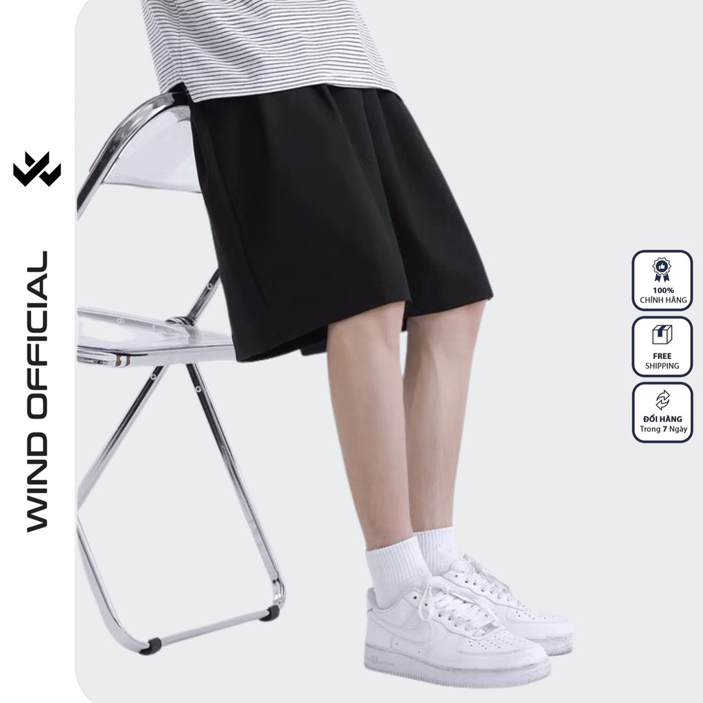 Quần đùi nam kaki WIND unisex short Ngố Basic Tea thời trang nam nữ ulzzang