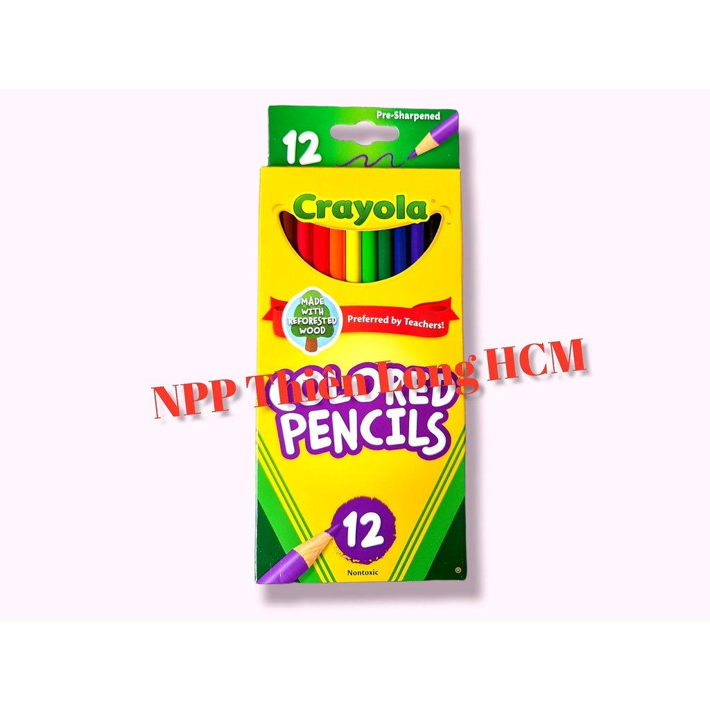 Hộp 12 cây chì màu Crayola - Colored Pencils (Hàng Nhập Khẩu)