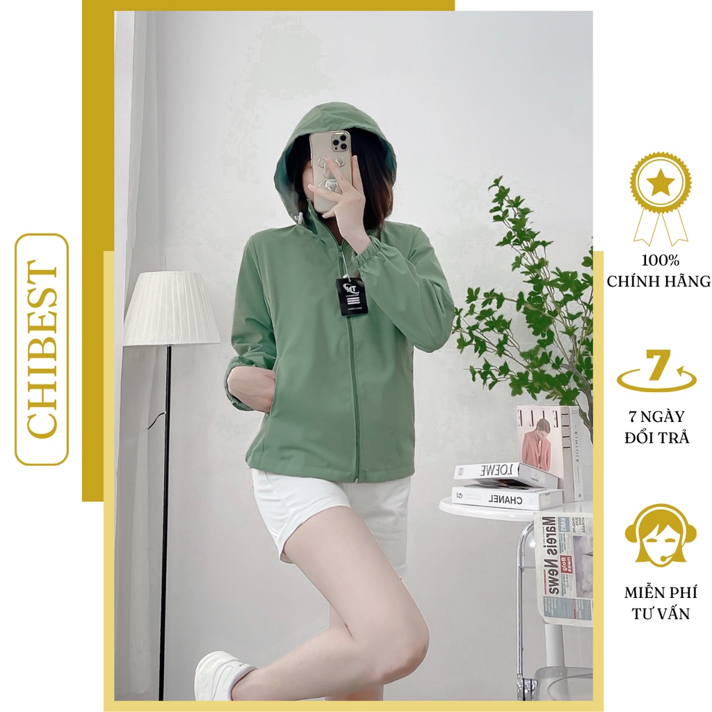 Áo khoác dù có túi trong 2 lớp phong cách thể thao CHIBEST YAB81