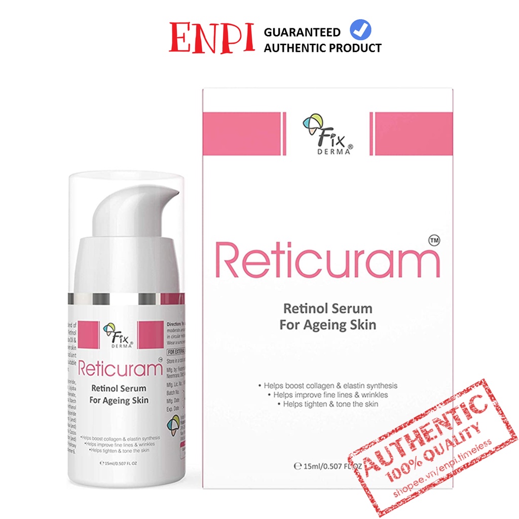 [Mã ENPIFIX16 giảm 16%] Serum retinol Fixderma Reticuram Retinol Serum for Ageing Skin tinh chất trẻ hóa da