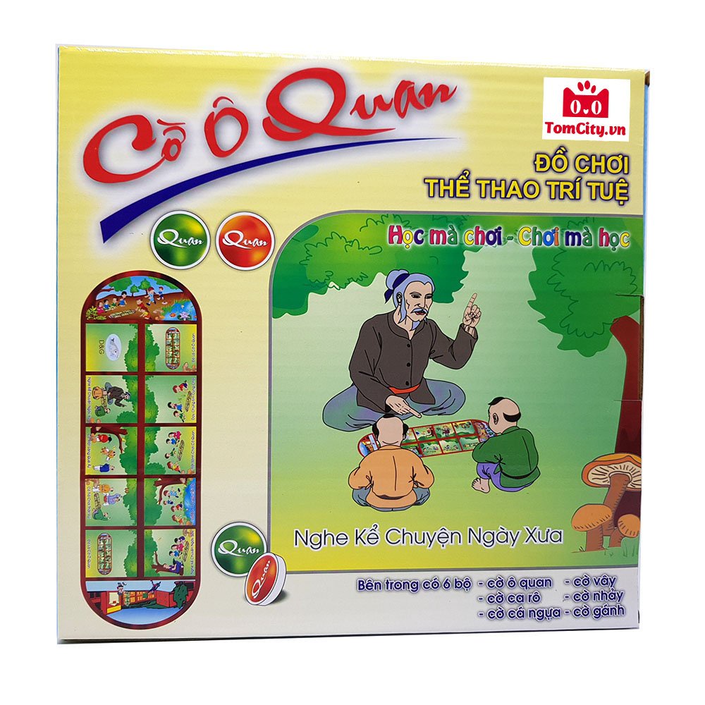 Bộ cờ ô quan, cờ vây, cờ cá ngựa, cờ gánh, cờ nhảy, cờ caro 6 trong 1 chất lượng cao