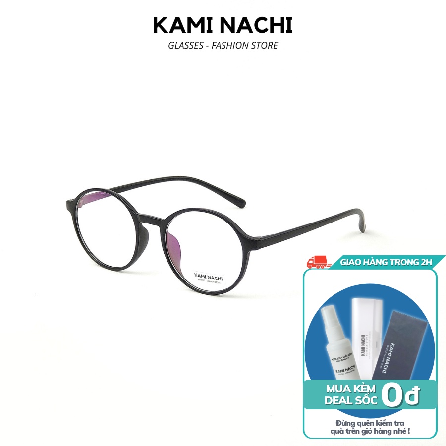Gọng kính thời trang nam nữ KAMI NACHI dáng tròn nobita phong cách đơn giản 2387 [CÓ THỂ LẮP TRÒNG CẬN]