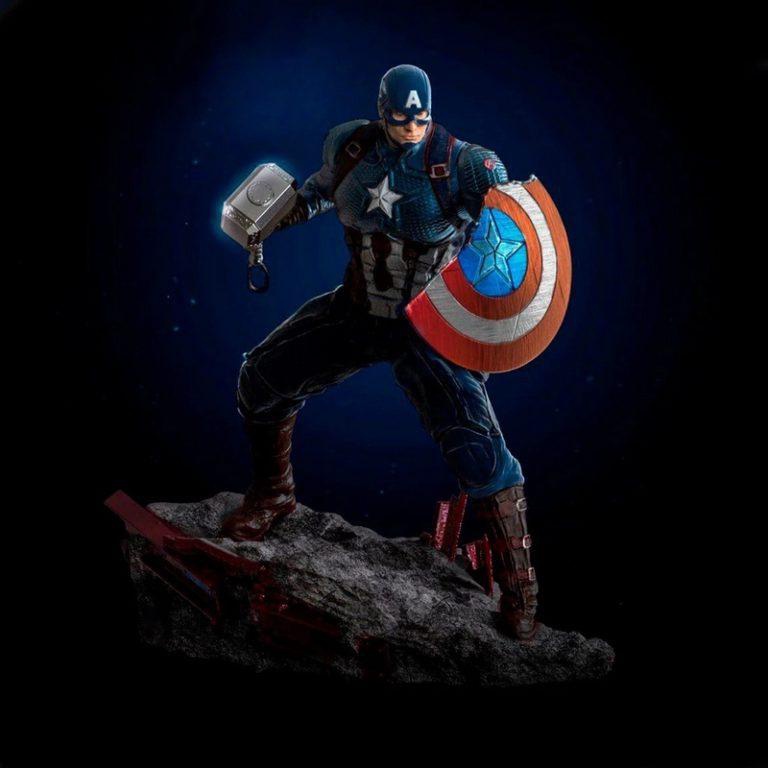 Mô Hình Captain America Marvel Bằng Chất Liệu Nhựa Resin - Cao 18cm