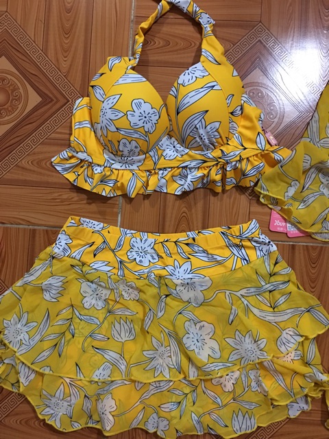 Bikini 2 mảnh kèm áo choàng, áo tắm nữ, đồ bơi nữ cao cấp | BigBuy360 - bigbuy360.vn