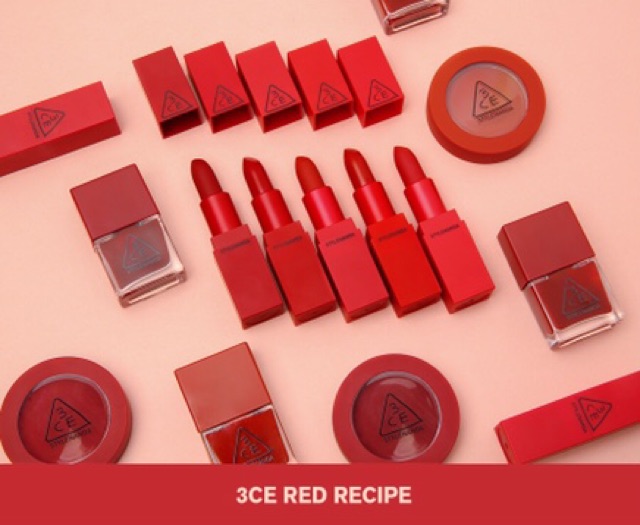 Phấn má 3ce red recipe chính hãng k so sánh với hàng thái