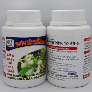 Phân bón Thúc bật mầm hoa M-Ferti NPK 10-55-6 (500g) thúc bật mầm hoa mạnh, kích phát tố hoa trái, ra hoa đồng loạt