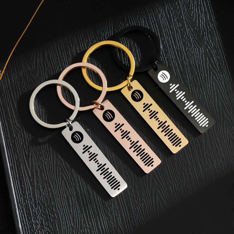 Móc Khóa Hình Nốt Nhạc Mojito Bằng Thép Không Gỉ