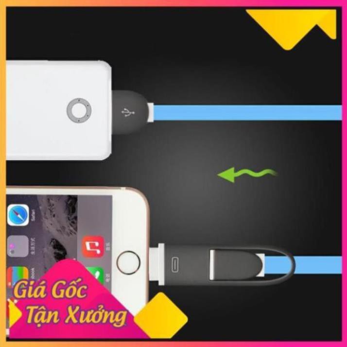 Dây Cáp Sạc Truyền Dữ Liệu 2 Trong 1 Cho Iphone Android