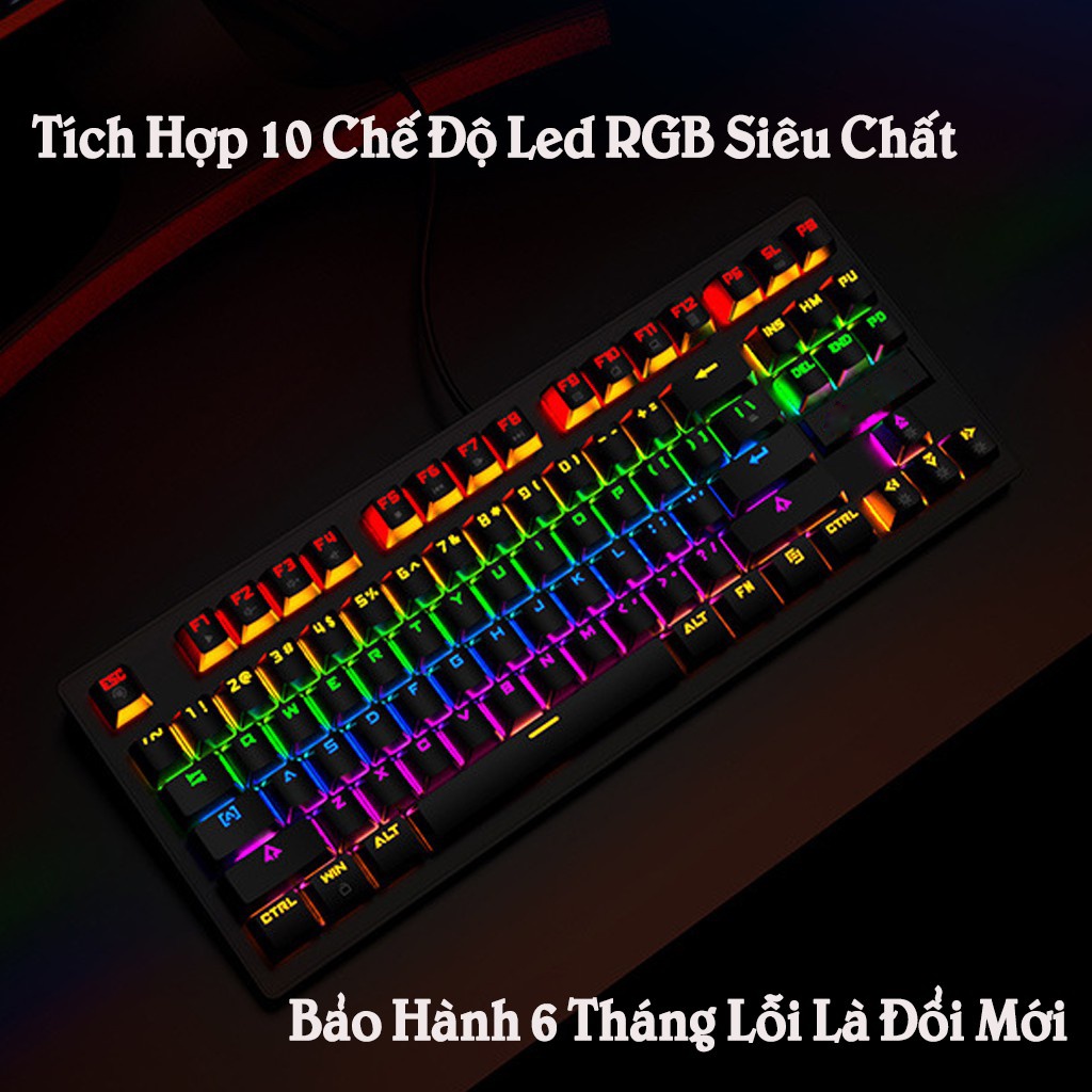 [ BÁN CHẠY ] Bàn Phím Cơ Gaming K400 Chống Nước, Tích Hợp Đèn Led Đồi 10 Chế Độ Nháy Bảo Hành 12 Tháng