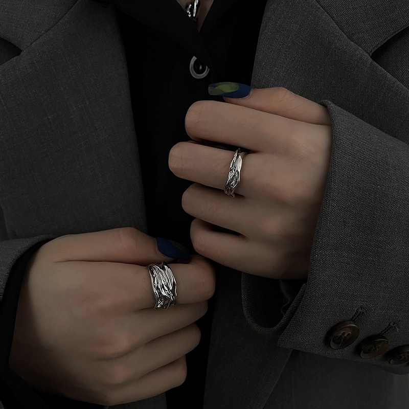 Nhẫn Hở Bằng Kim Loại Phong Cách hip hop Thời Trang Cá Tính