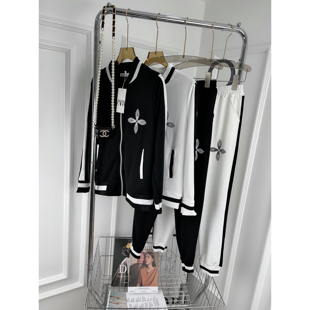 [ 𝐅𝐑𝐄𝐄 𝐒𝐇𝐈𝐏 ] SÉT BỘ THỂ THAO BOMER KHÓA SIÊU ĐẸP THÊU HÌNH BÔNG HOA