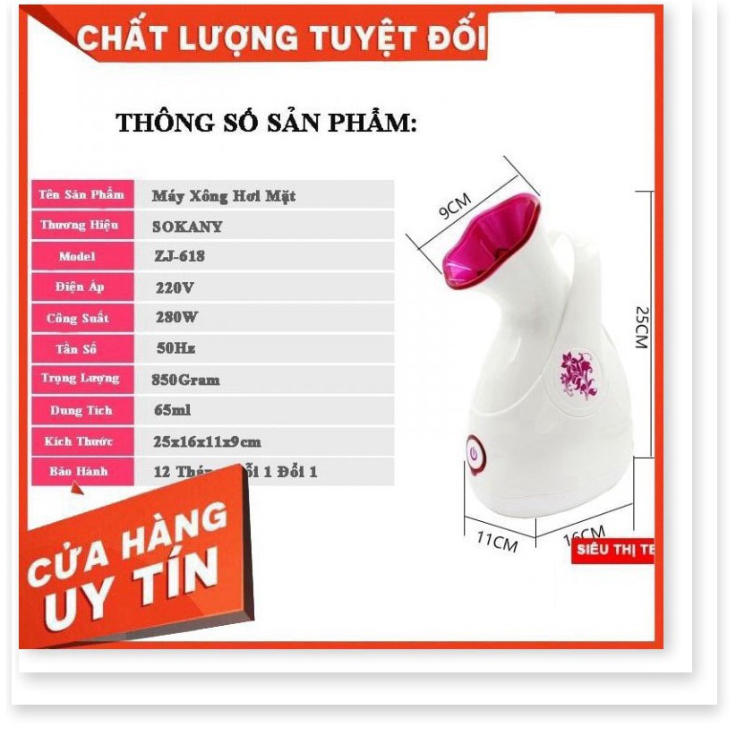 [HÀNG LOẠI 1 - GIÁ SẬP SÀN] Máy Xông Hơi Làm Đẹp Da Mặt Tại Nhà Sokany Chính Hãng