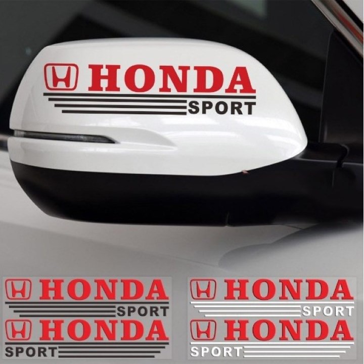 BỘ 2 TEM DÁN GƯƠNG CHIẾU HẬU Ô TÔ HONDA