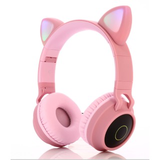 Tai nghe bluetooth bt 028c, tai nghe mèo siêu dễ thương