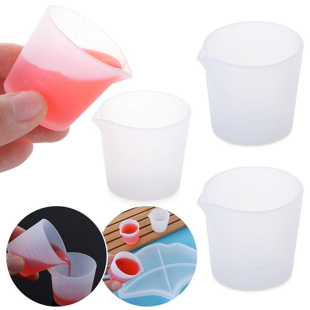 Set 1 / 3 Cốc Đo Lường 30ml Bằng Silicone DIY Tiện Dụng|Khuôn Làm Đồ Trang Sức Bằng Nhựa Resin