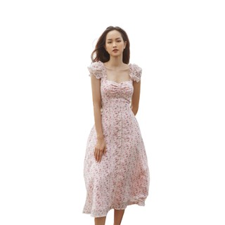 Olv - đầm maxi sugar coral maxi