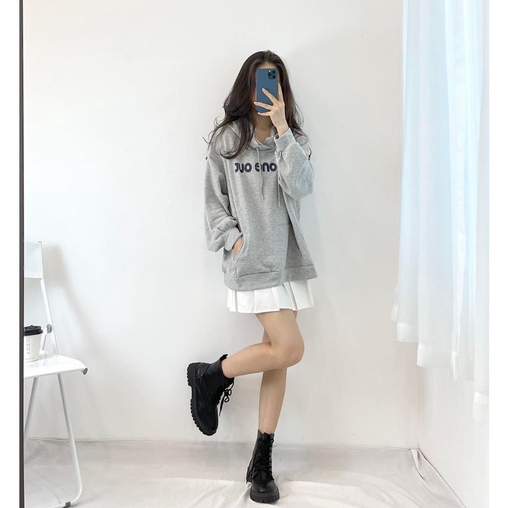 Áo hoodie da cá chữ ngực  thời trang Miho house