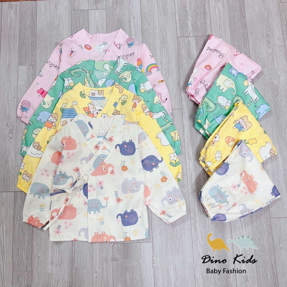 Pijama cho bé, set bộ Yukata họa tiết siêu dễ thương chất thô hàn mềm mại cho bé trai, bé gái