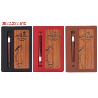 Bìa menu 10 lá gỗ khổ A4 (20x30cm)