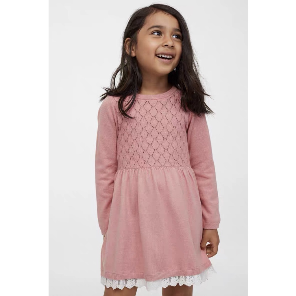 Váy Len thu đông HM Chân ren