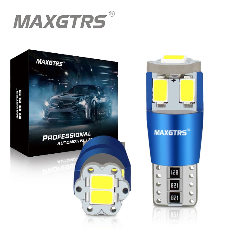 Set 2 Đèn LED MAXGTRS 194 168 T10 LED W5W Gắn Biển Số Xe Ô Tô