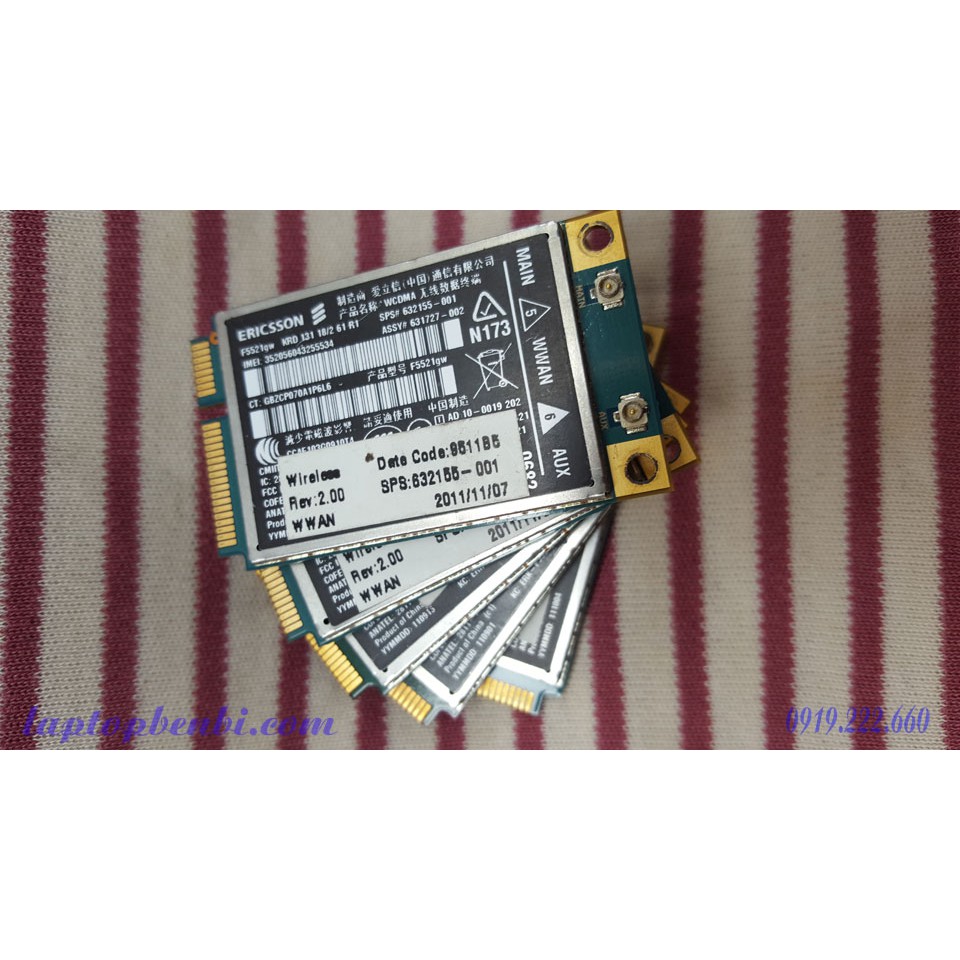 Card wwan 3G Ericsson F5521GW (HP HS2340) dùng cho HP 2560p,8460p,8560p,8760w | WebRaoVat - webraovat.net.vn