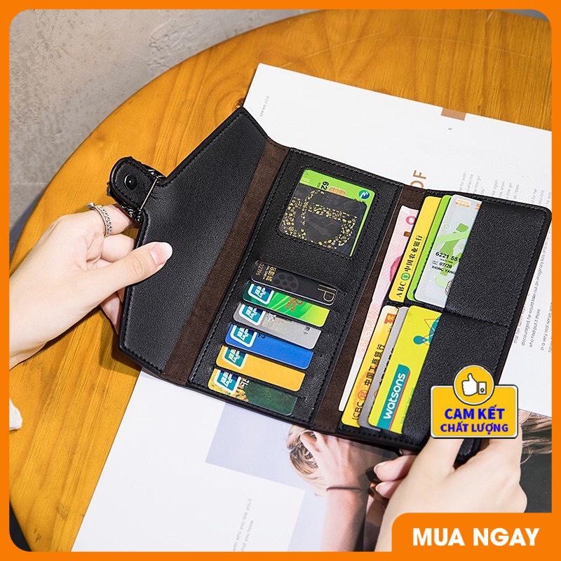 [ Xả hàng ] Ví cầm tay nữ thời trang dáng dài nắp khoá đầu rồng xinh xắn dễ thương ST902