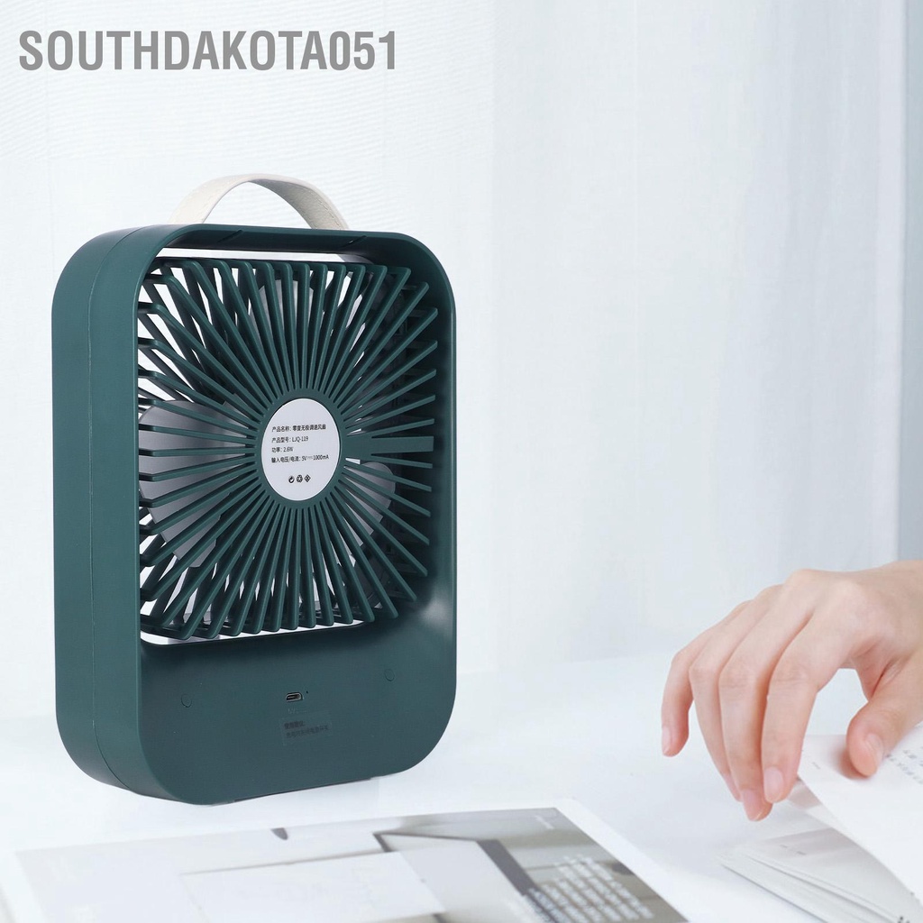 [Hàng Sẵn] Quạt để bàn Sạc USB yên tĩnh có dây buộc cho cắm trại tại nhà【Southdakota051】