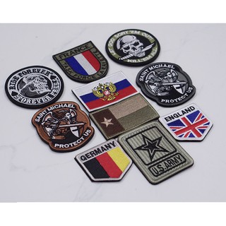 Miếng patch dán logo vải thêu.