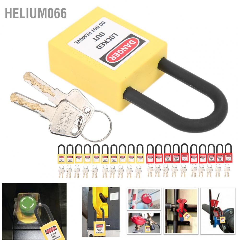 10 Bộ Khóa 38mm Lockout Lock Chống bụi Nylon Kỹ thuật Công nghiệp Cách nhiệt cụ an ninh cho các nhà máy Helium066