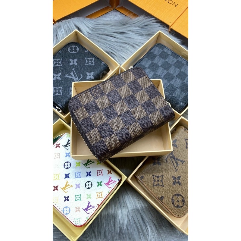 Ví L.V Nữ Mini Cầm Tay, Bóp Nữ Dáng Ngắn Đựng Tiền Đựng Thẻ Hàng Fullbox