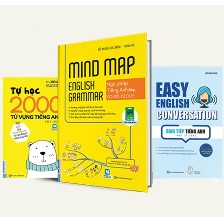 Bộ Sách - Học Tiếng Anh Bằng Sơ Đồ Tư Duy Tặng Kèm Sổ Tay