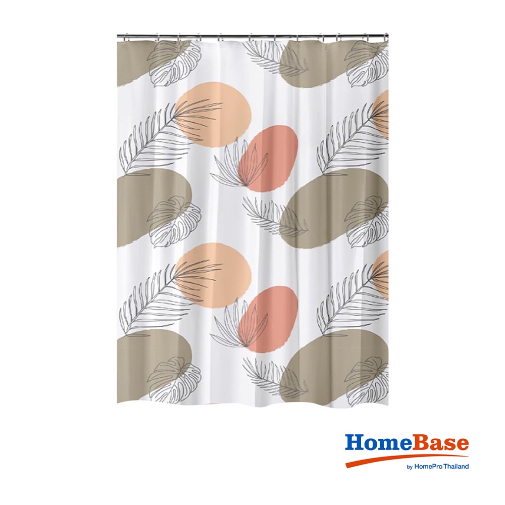 HomeBase MOYA Rèm tắm bằng Polyester SC5417A W180xD0.1xH180 Cm nhiều màu