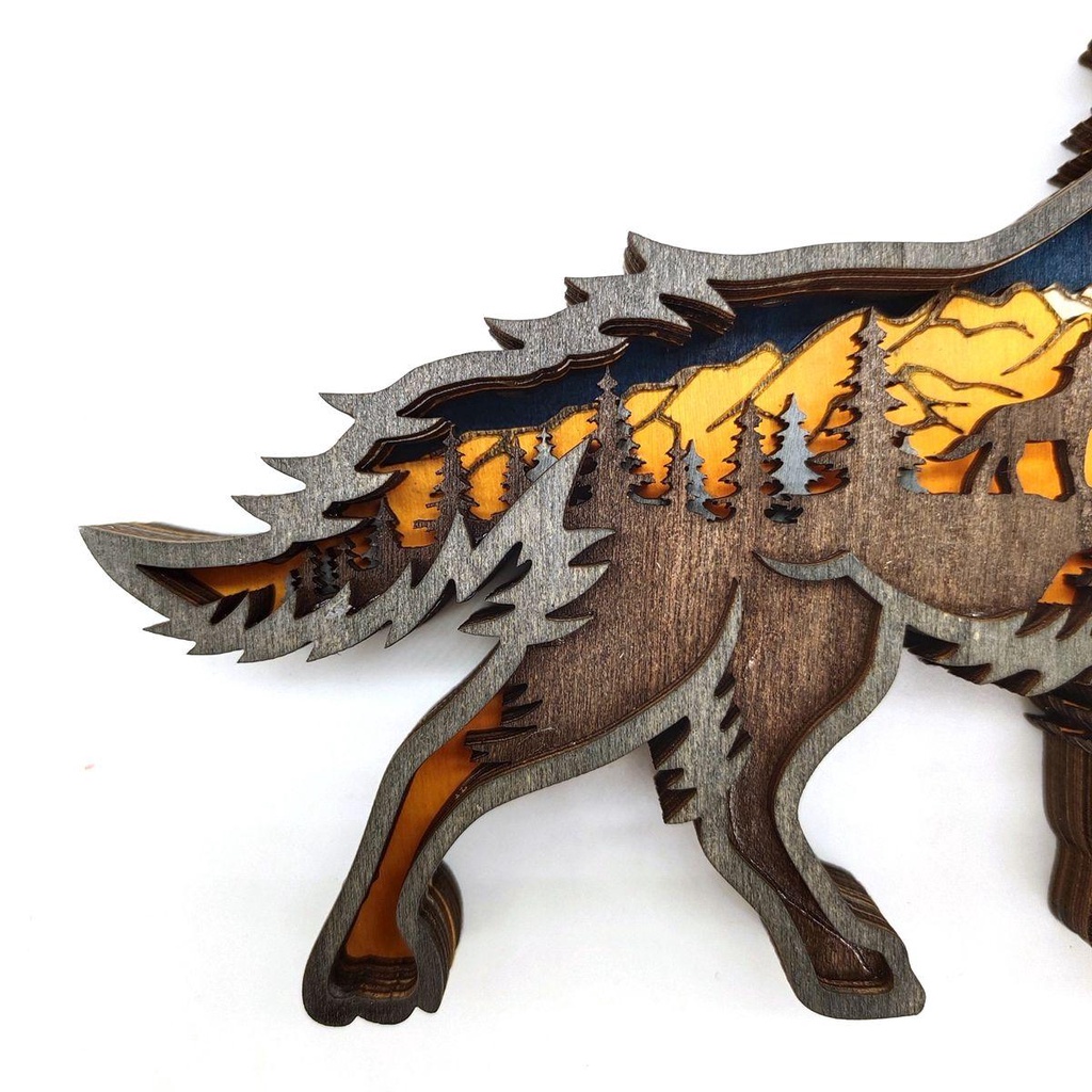 YIYU Phụ Kiện Trang Trí Giáng Sinh Nhiều Tầng Hình Gấu / Chó Sói / Nai