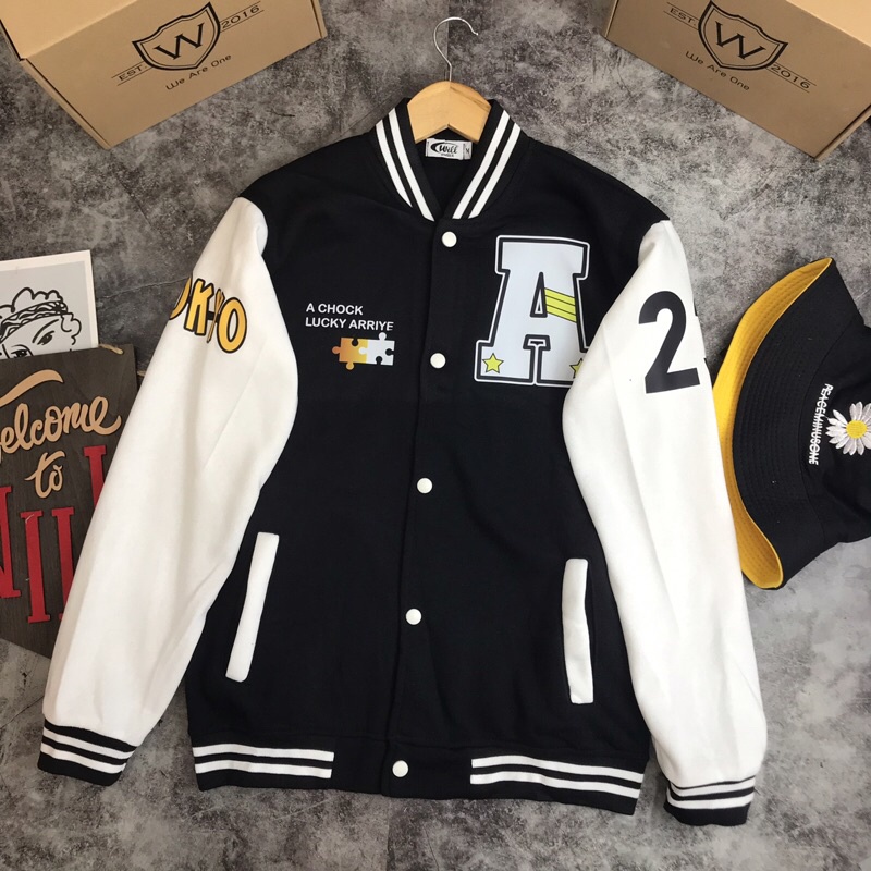 Áo Khoác Bomber A - phong cách nam nữ WILL SHOP chất nỉ bông cotton