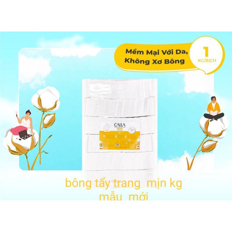 Bông tẩy trang CALLA (Kotton BEAUTY ) mềm mịn gói 1kg.