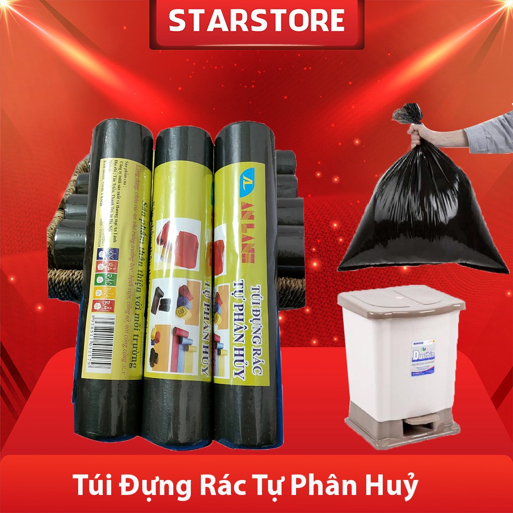 Túi rác, túi đựng rác tự hủy sinh học không gây hại cho môi trường sạch sẽ an toàn