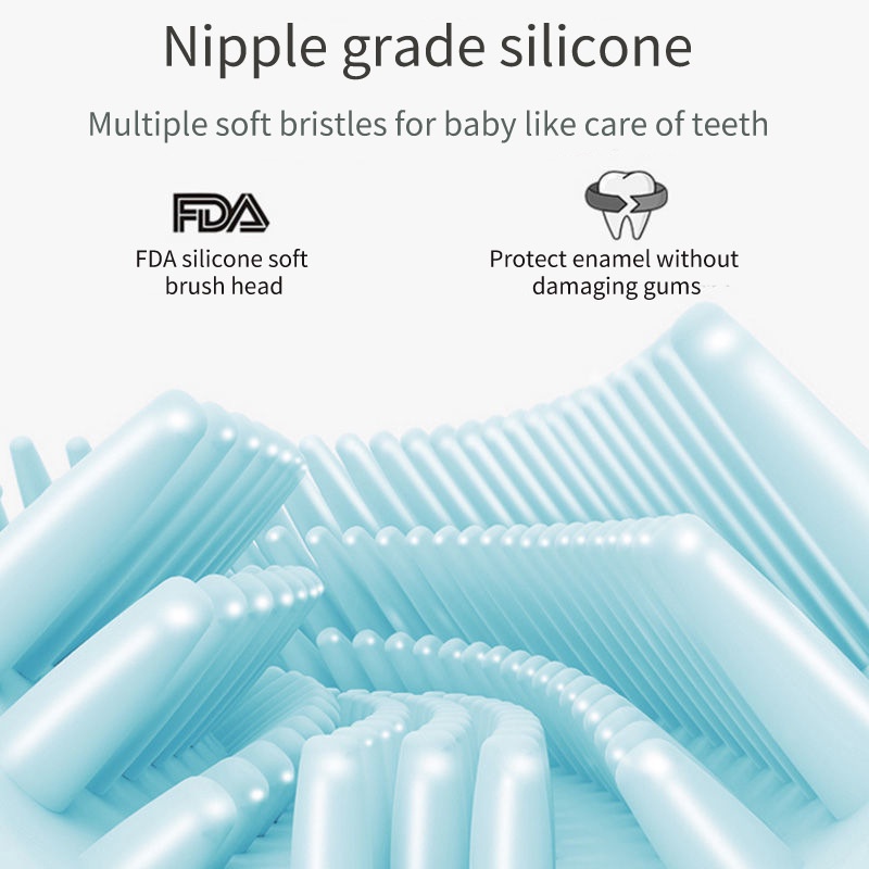 Bàn chải đánh răng điện hình chữ U chất liệu silicon cho bé