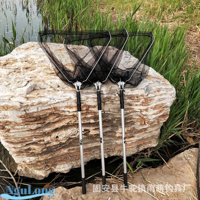 Vợt bắt cá tam giác 170CM cán nhôm thu gọn cao cấp
