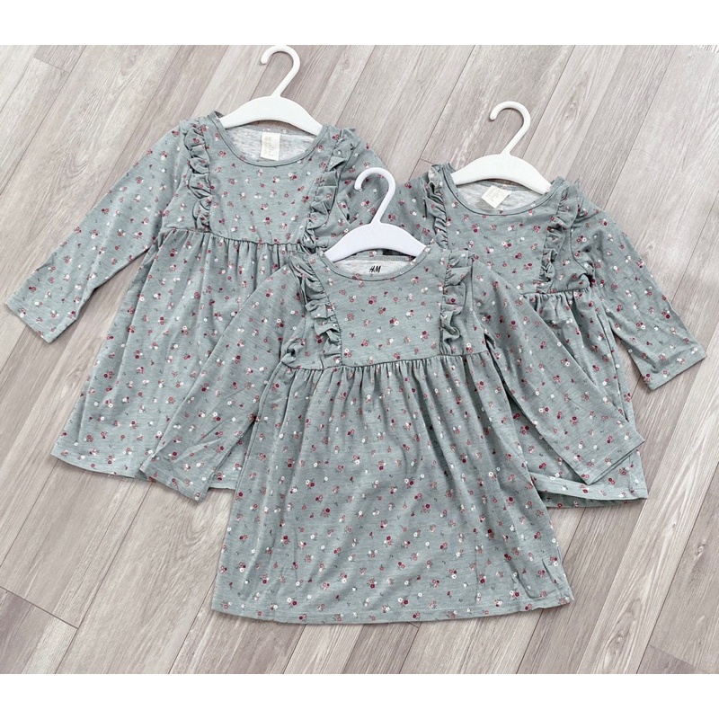 Váy cotton cánh tiên dài tay Hm bé gái