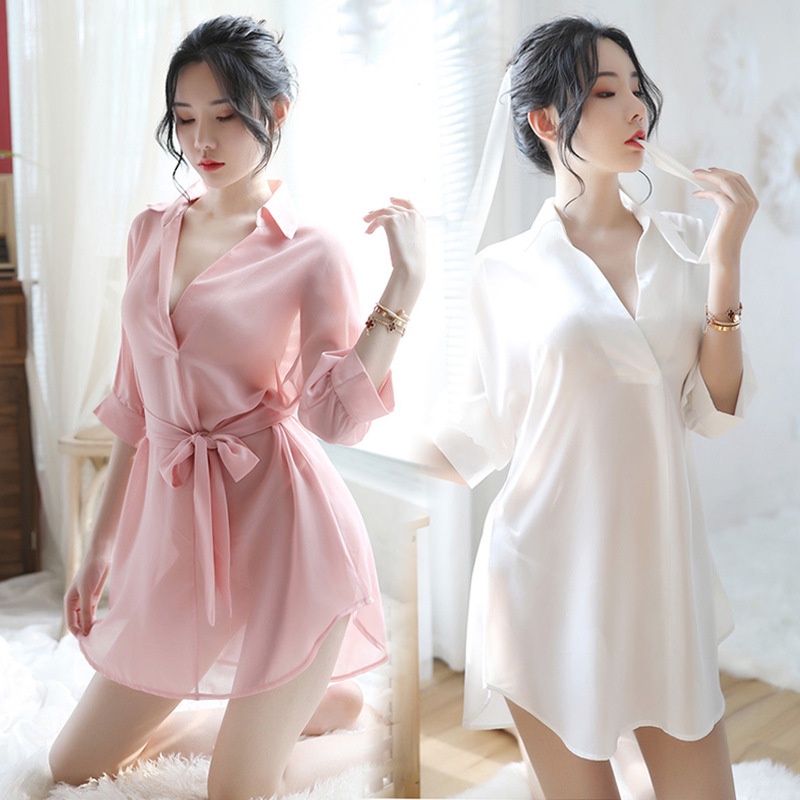 Váy ngủ xuyên thấu gợi cảm kiểu áo choàng kimono hàng nhập cao cấp K11