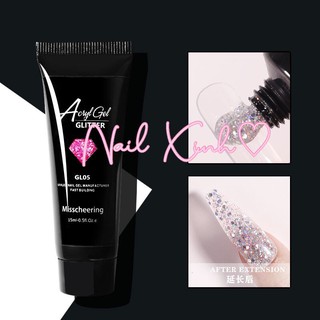 Gel gôm màu nhũ đắp móng ( poly gel)
